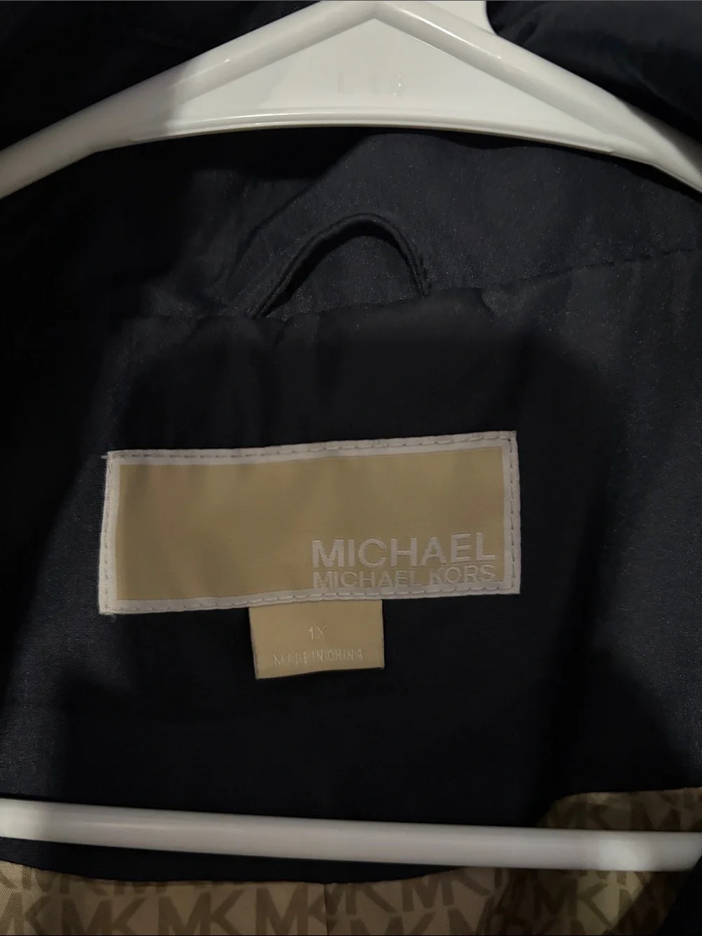 Michael Kors Black Utility Jacket with Gold-Tone Hardware